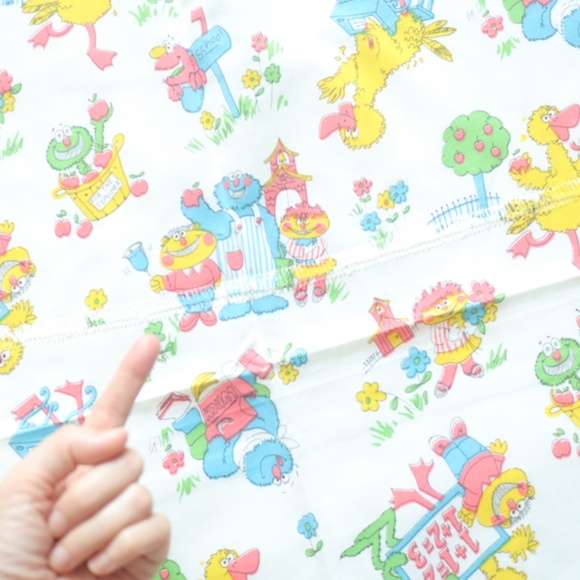 Vintage 70s Monsters School Printed Fabric Sheet - Picture 2 of 9